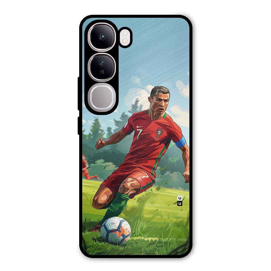 Soccer Star Playing Metal Back Case for Vivo Y300