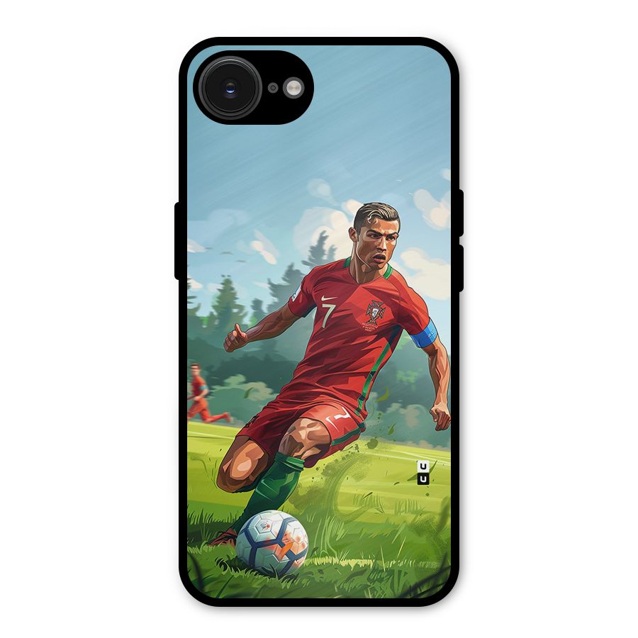 Soccer Star Playing Metal Back Case for iPhone 16e