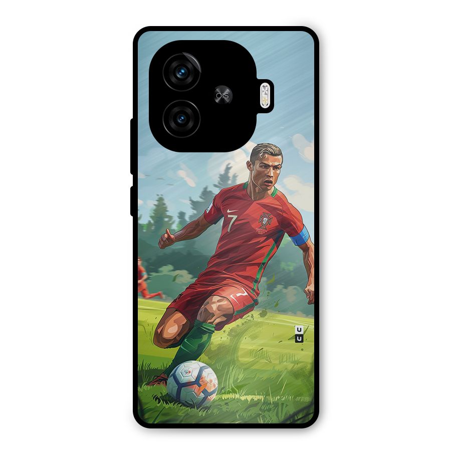 Soccer Star Playing Metal Back Case for iQOO Z9 Turbo