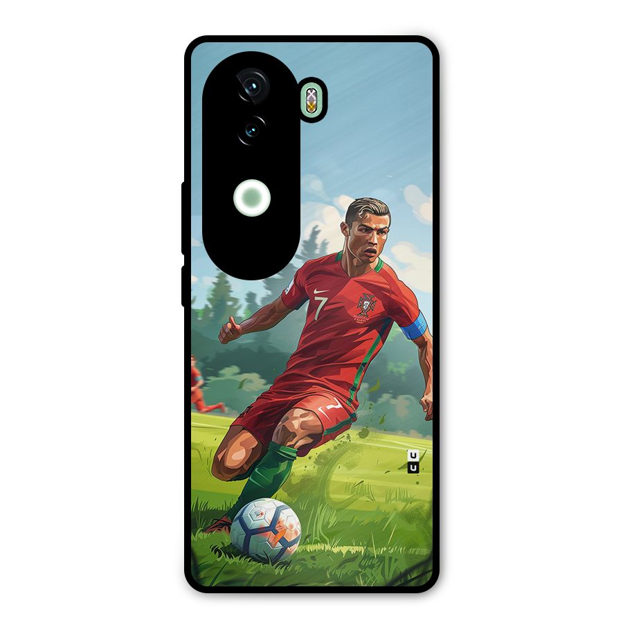 Soccer Star Playing Metal Back Case for iQOO Z9s