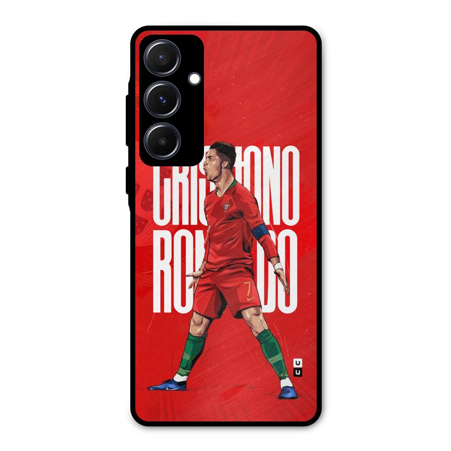 Soccer Star Roar Metal Back Case for Galaxy A55