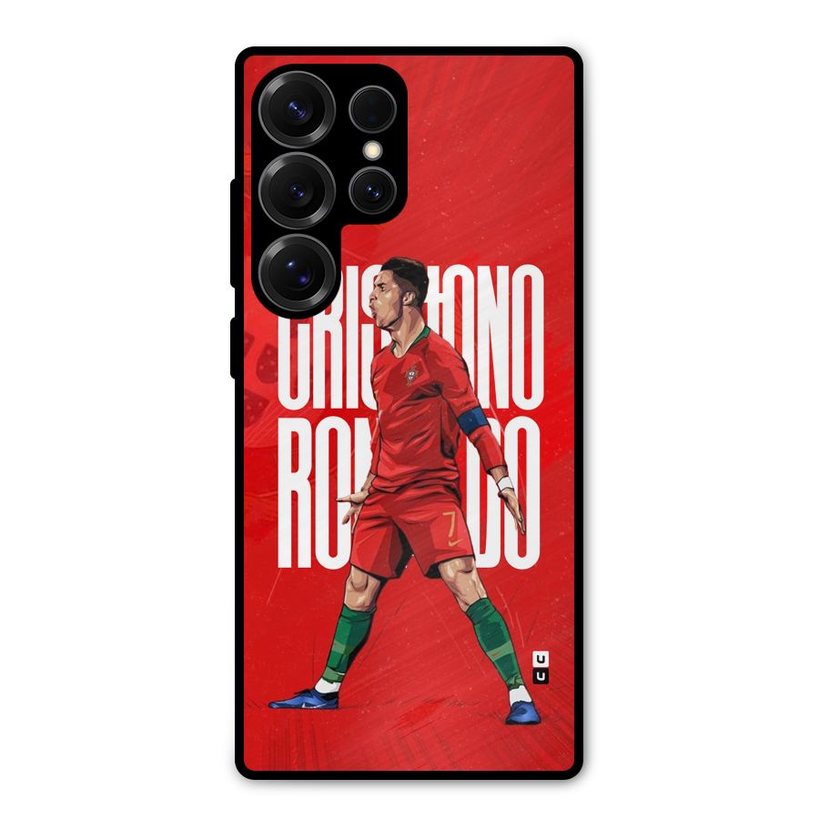 Soccer Star Roar Metal Back Case for Galaxy S25 Ultra