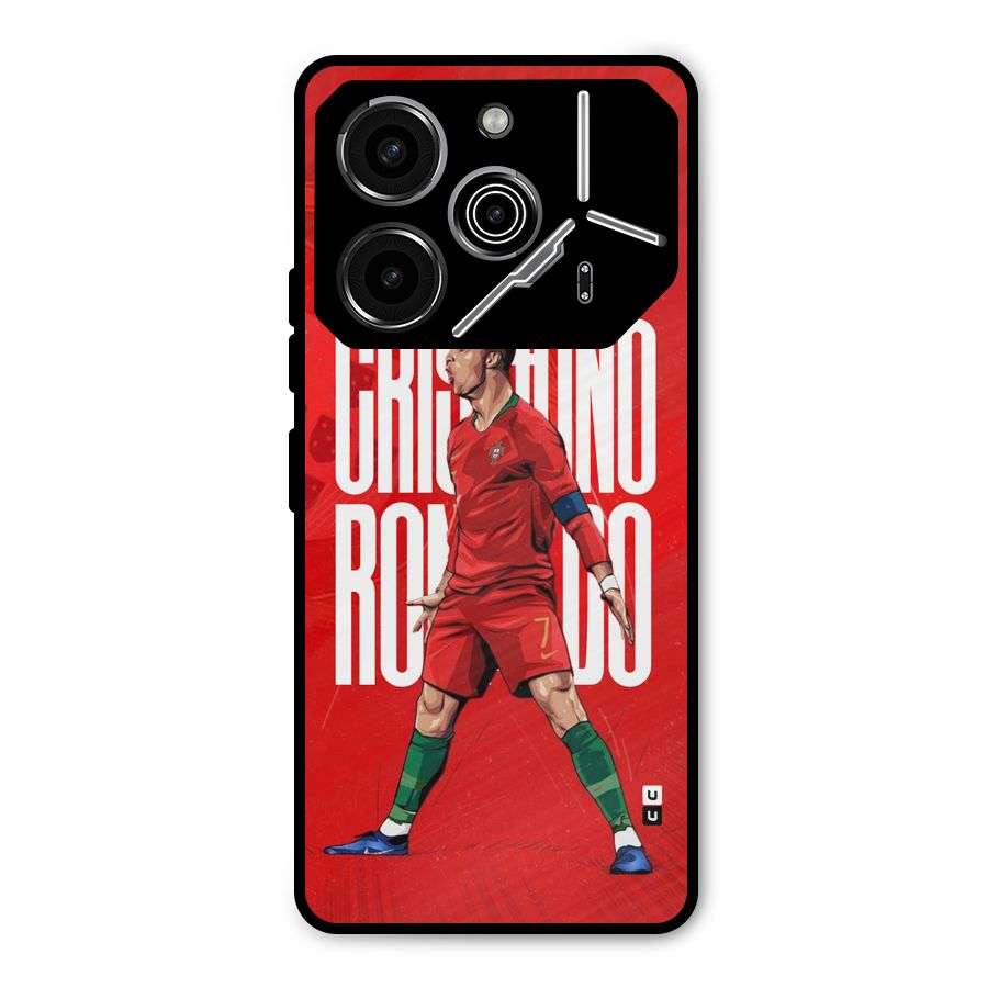 Soccer Star Roar Metal Back Case for Tecno Pova 6 Pro