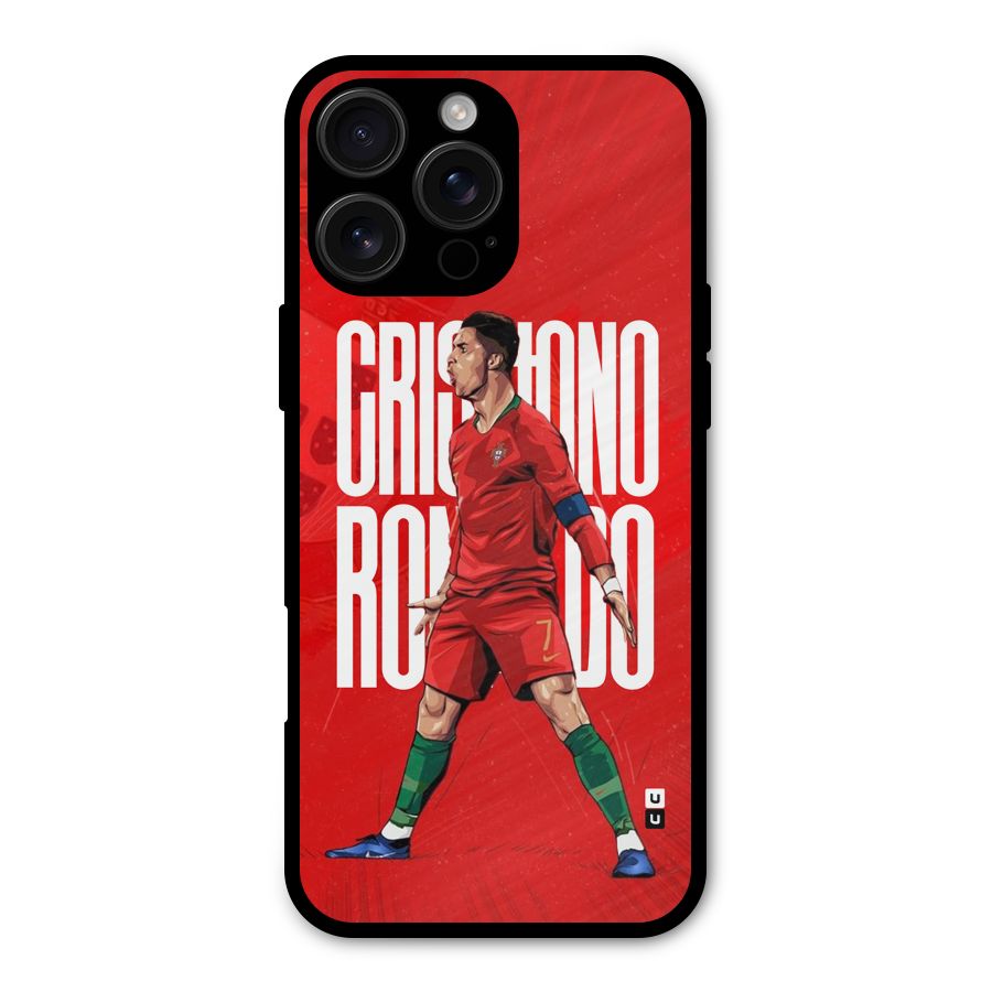 Soccer Star Roar Metal Back Case for iPhone 16 Pro Max