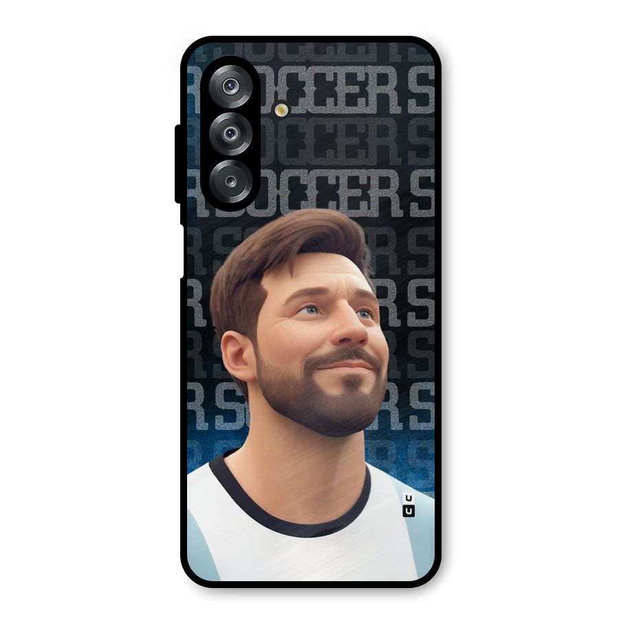 Soccer Star Smiles Metal Back Case for Galaxy A26