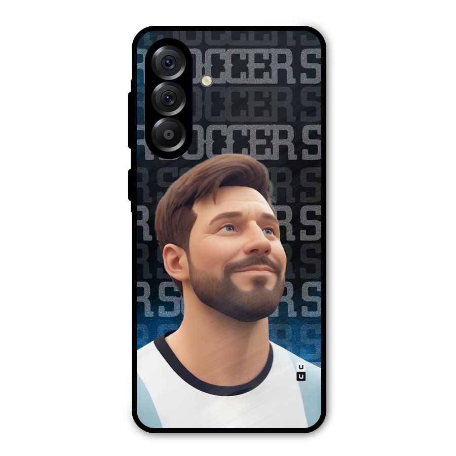 Soccer Star Smiles Metal Back Case for Galaxy A56