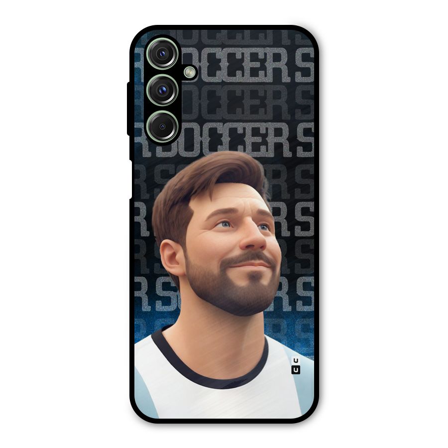 Soccer Star Smiles Metal Back Case for Galaxy F34