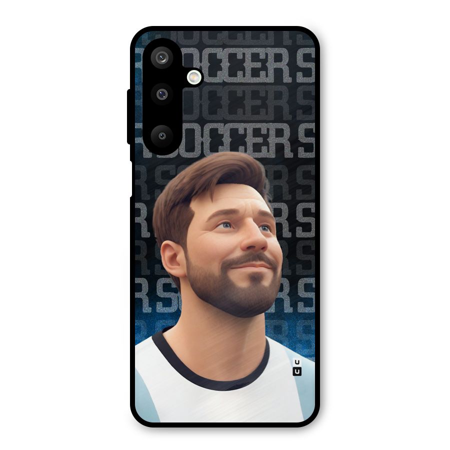 Soccer Star Smiles Metal Back Case for Galaxy M16