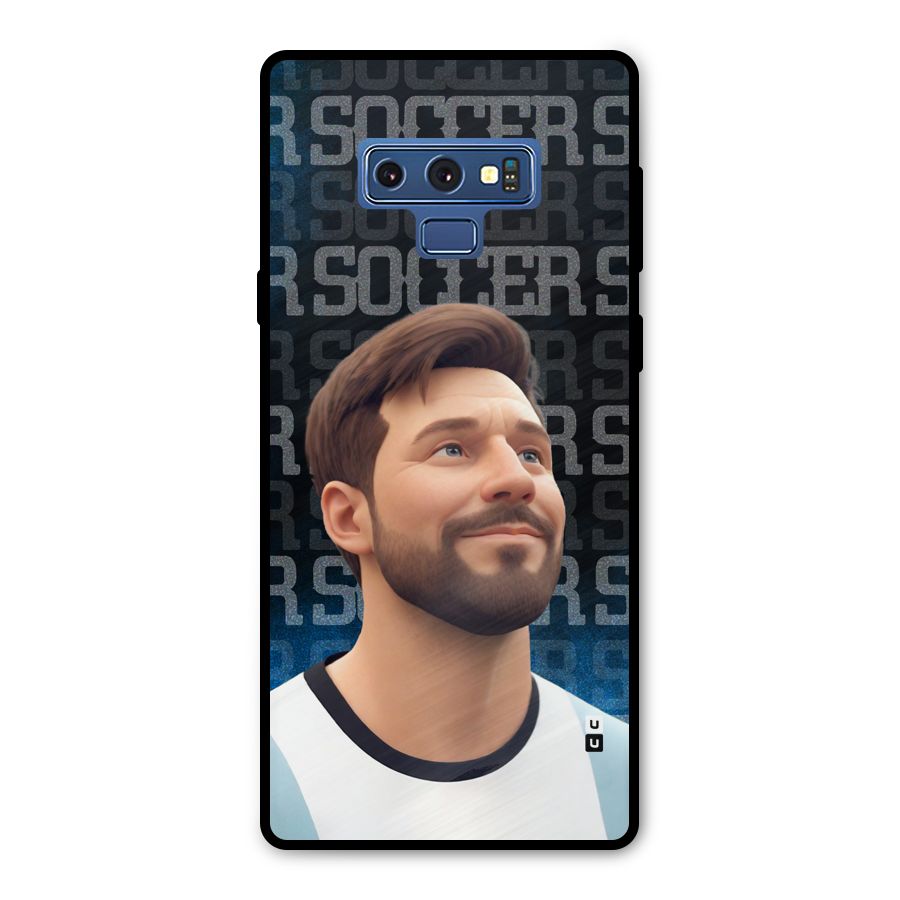 Soccer Star Smiles Metal Back Case for Galaxy Note 9