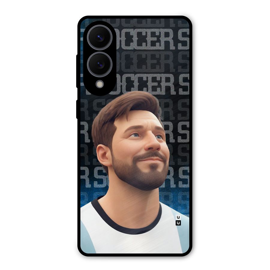 Soccer Star Smiles Metal Back Case for Galaxy S25 Edge