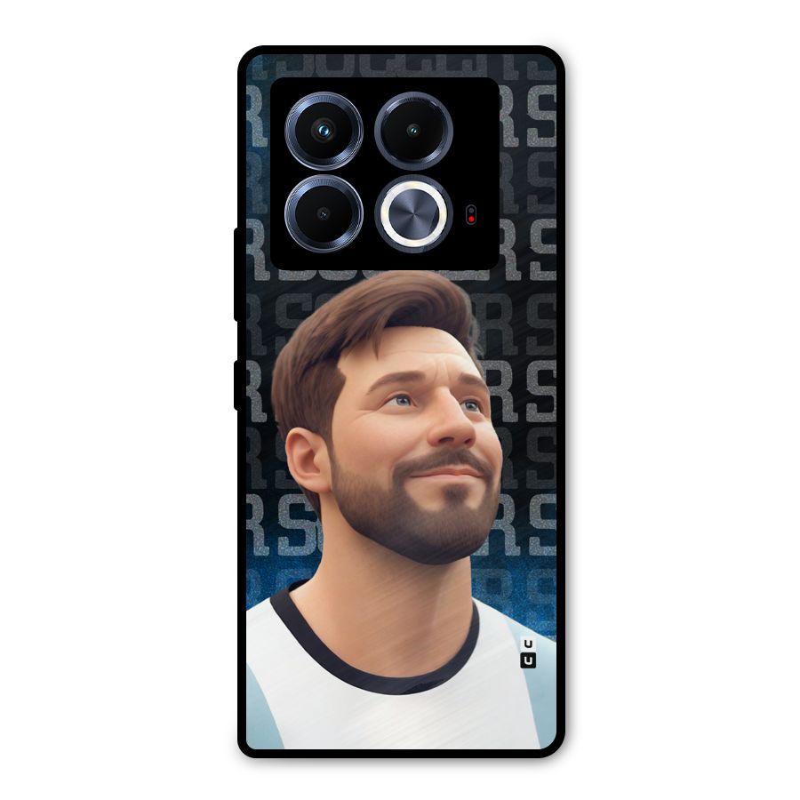 Soccer Star Smiles Metal Back Case for Infinix Note 40 5G