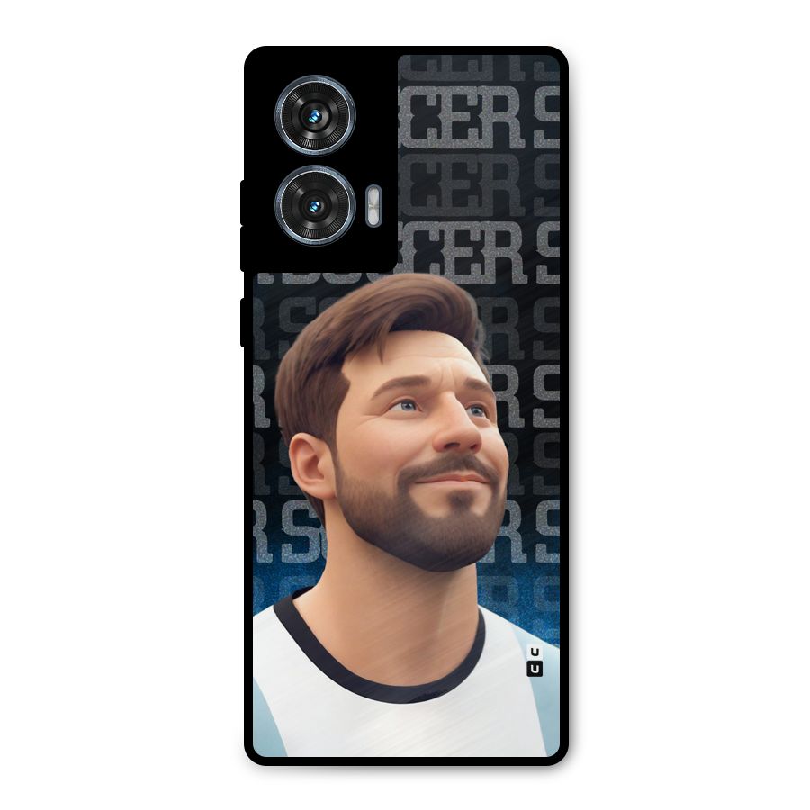 Soccer Star Smiles Metal Back Case for Motorola Edge 50 Fusion