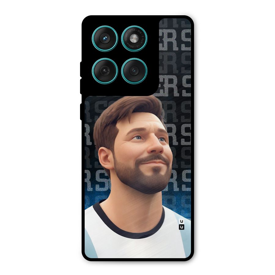 Soccer Star Smiles Metal Back Case for Motorola Edge 60 Fusion