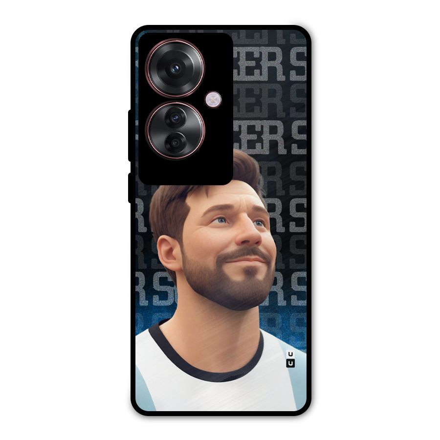 Soccer Star Smiles Metal Back Case for Oppo F25 Pro