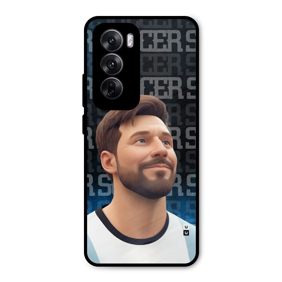 Soccer Star Smiles Metal Back Case for Oppo Reno12