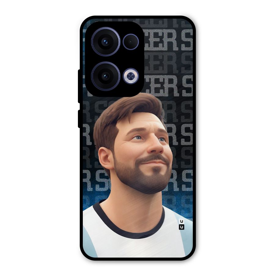 Soccer Star Smiles Metal Back Case for Oppo Reno13