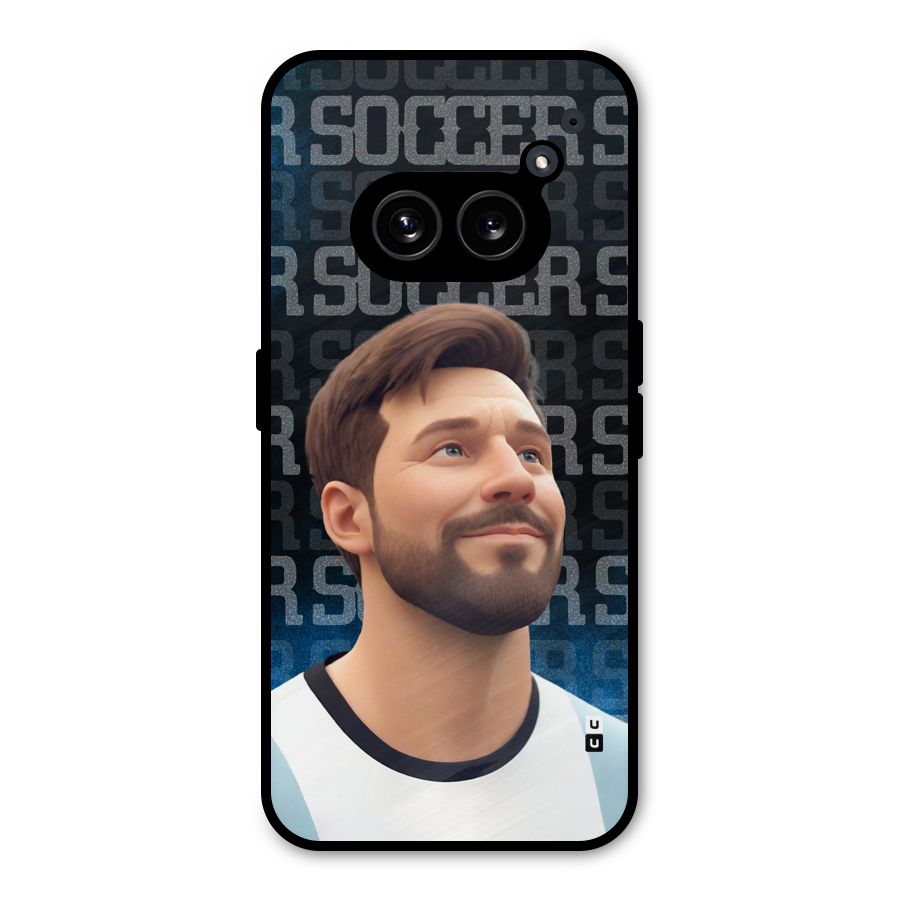 Soccer Star Smiles Metal Back Case for Nothing Phone 2a