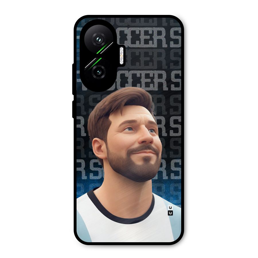 Soccer Star Smiles Metal Back Case for Poco F7