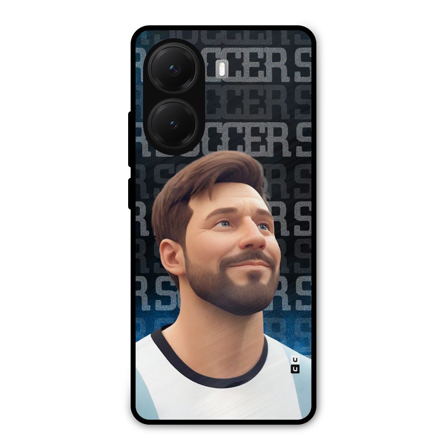 Soccer Star Smiles Metal Back Case for Poco X7 Pro