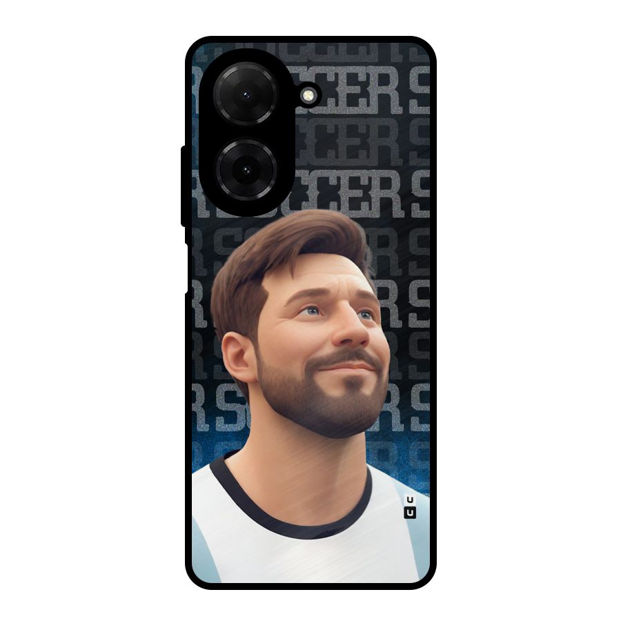 Soccer Star Smiles Metal Back Case for Redmi A5 4G