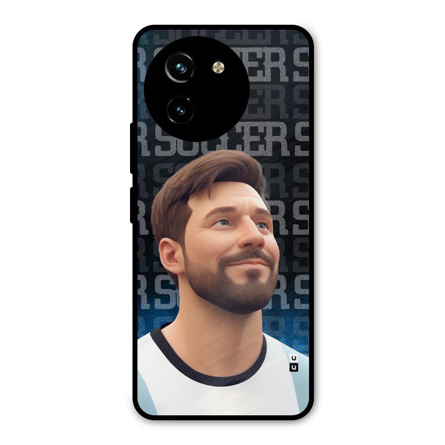 Soccer Star Smiles Metal Back Case for Vivo T3x