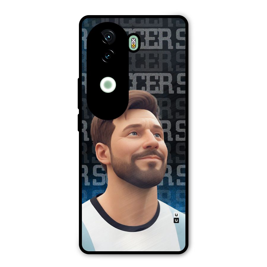 Soccer Star Smiles Metal Back Case for iQOO Z9s