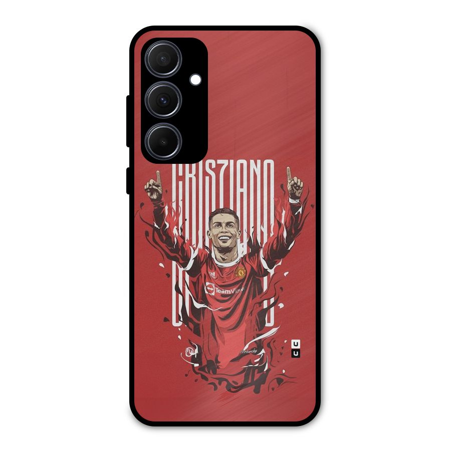 Soccer Star Victory Metal Back Case for Galaxy A35