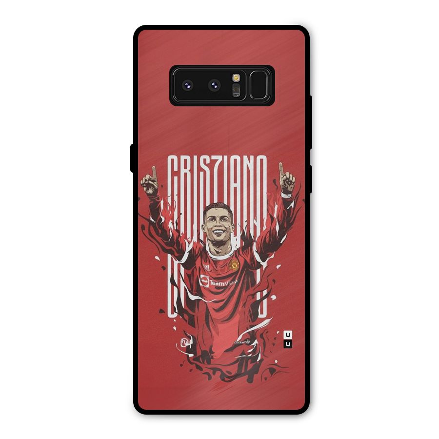 Soccer Star Victory Metal Back Case for Galaxy Note 8