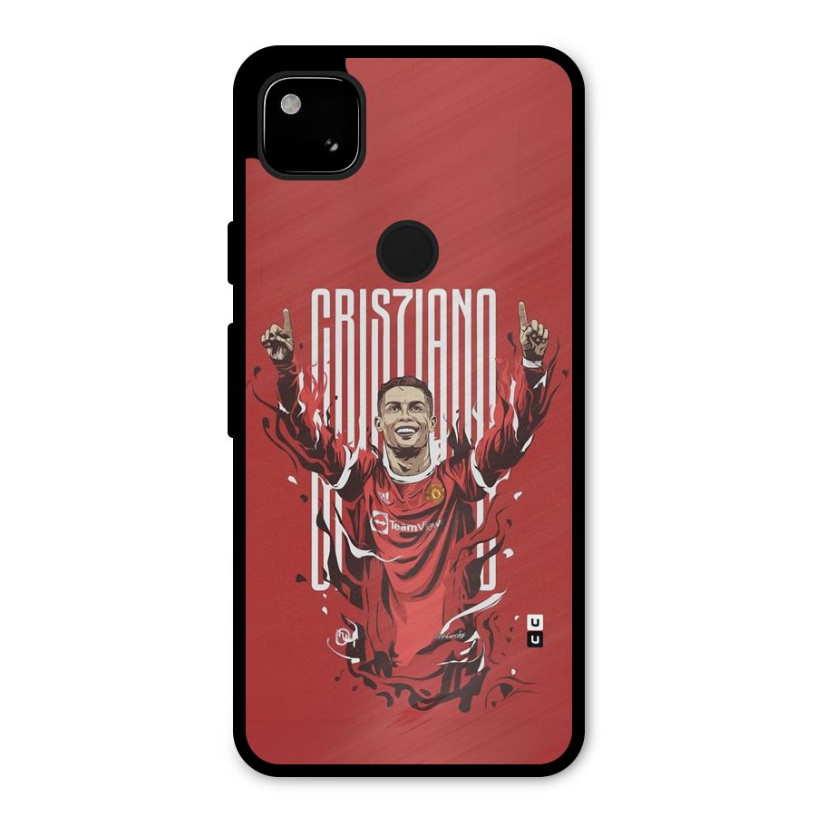 Soccer Star Victory Metal Back Case for Google Pixel 4a
