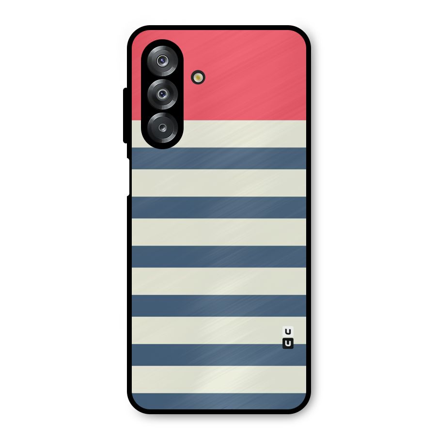 Solid Orange And Stripes Metal Back Case for Galaxy A26