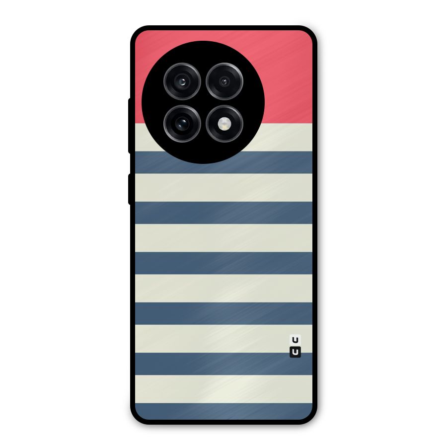 Solid Orange And Stripes Metal Back Case for OnePlus 13R