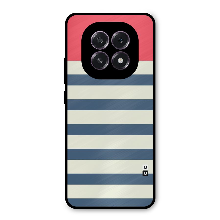 Solid Orange And Stripes Metal Back Case for Oppo F29