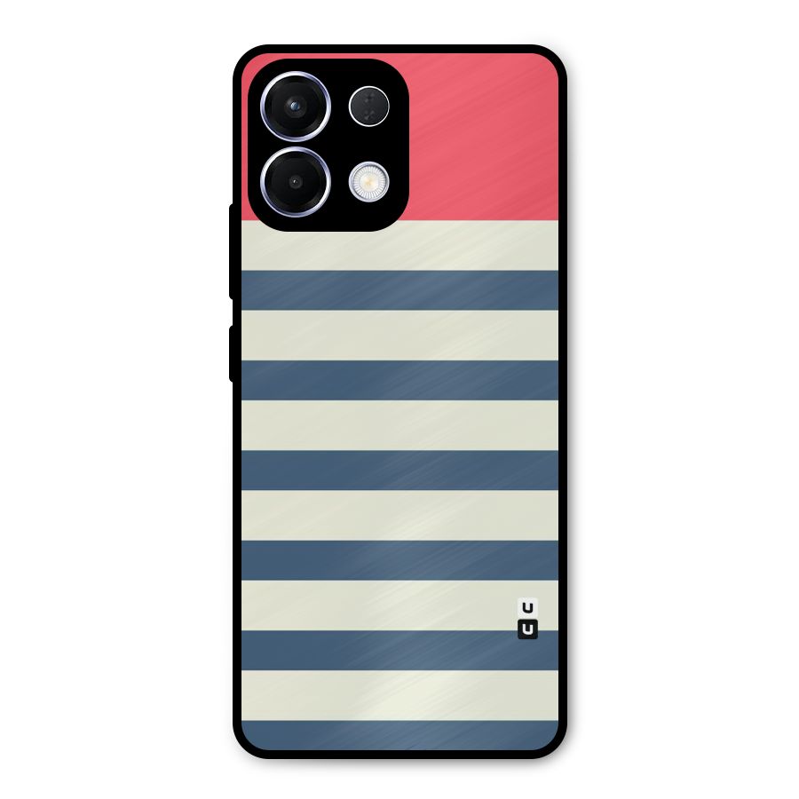 Solid Orange And Stripes Metal Back Case for Oppo K13