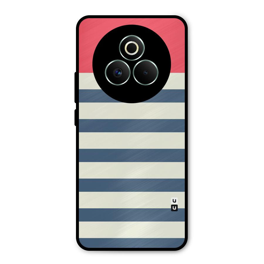 Solid Orange And Stripes Metal Back Case for Realme P3 Pro