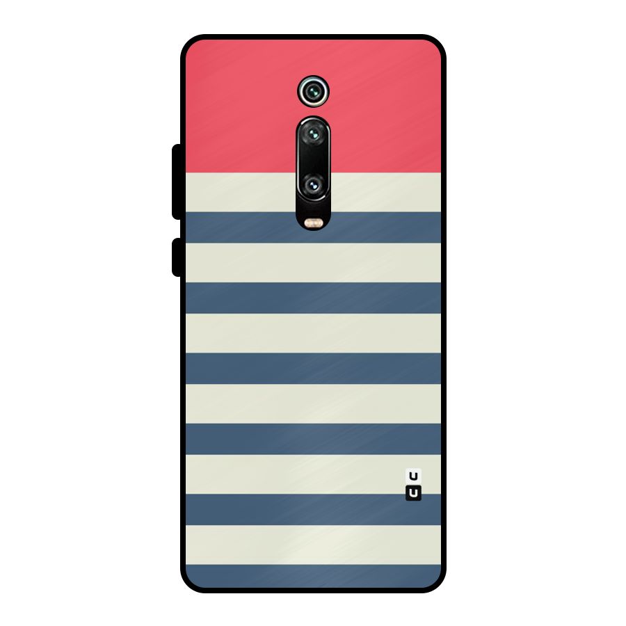Solid Orange And Stripes Metal Back Case for Redmi K20