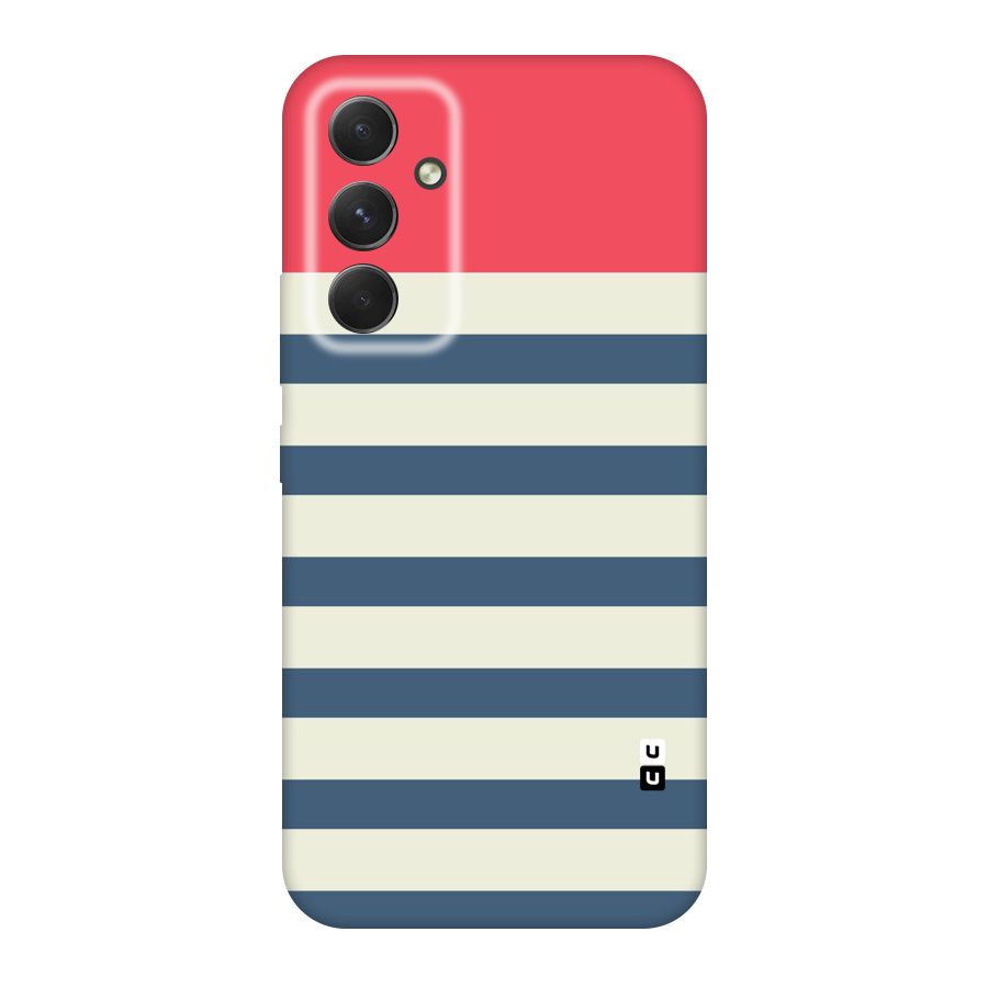 Solid Orange And Stripes Original Polycarbonate Back Case for Galaxy A54