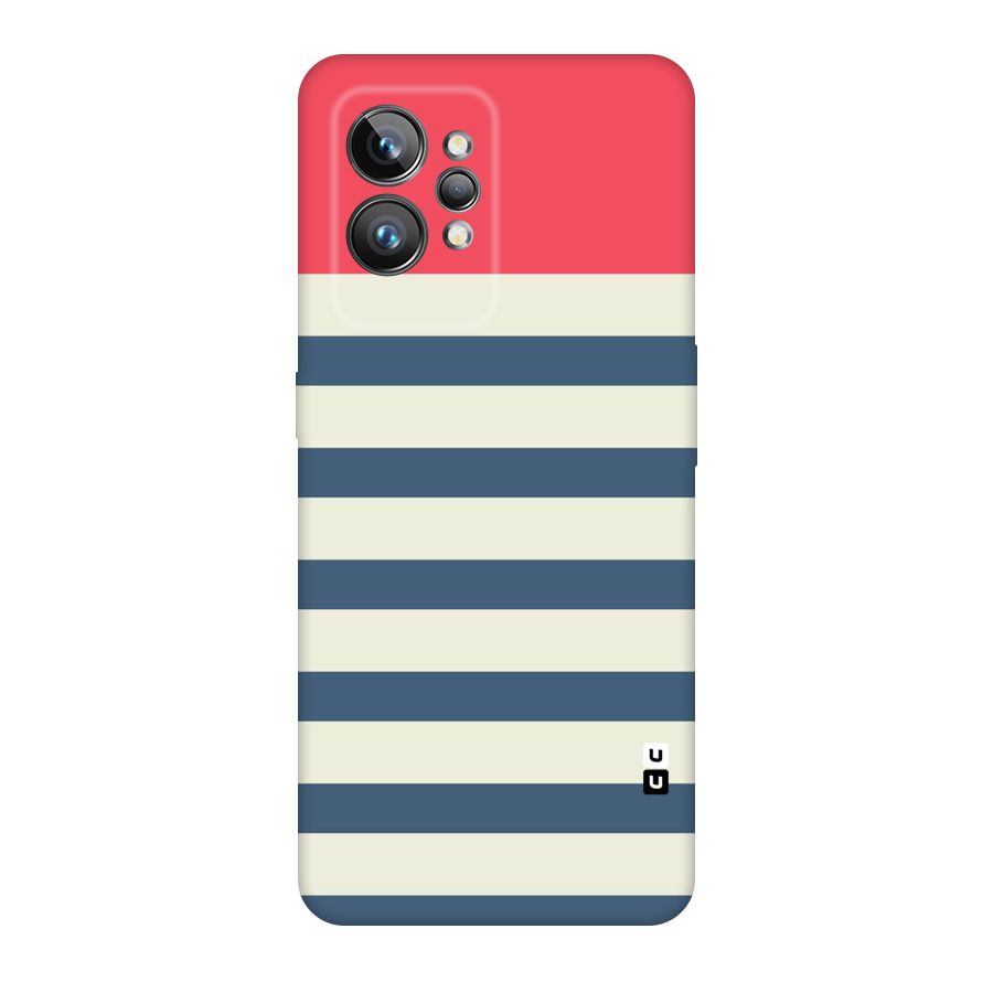 Solid Orange And Stripes Original Polycarbonate Back Case for Realme GT2 Pro