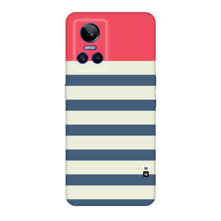 Solid Orange And Stripes Original Polycarbonate Back Case for Realme GT Neo 3