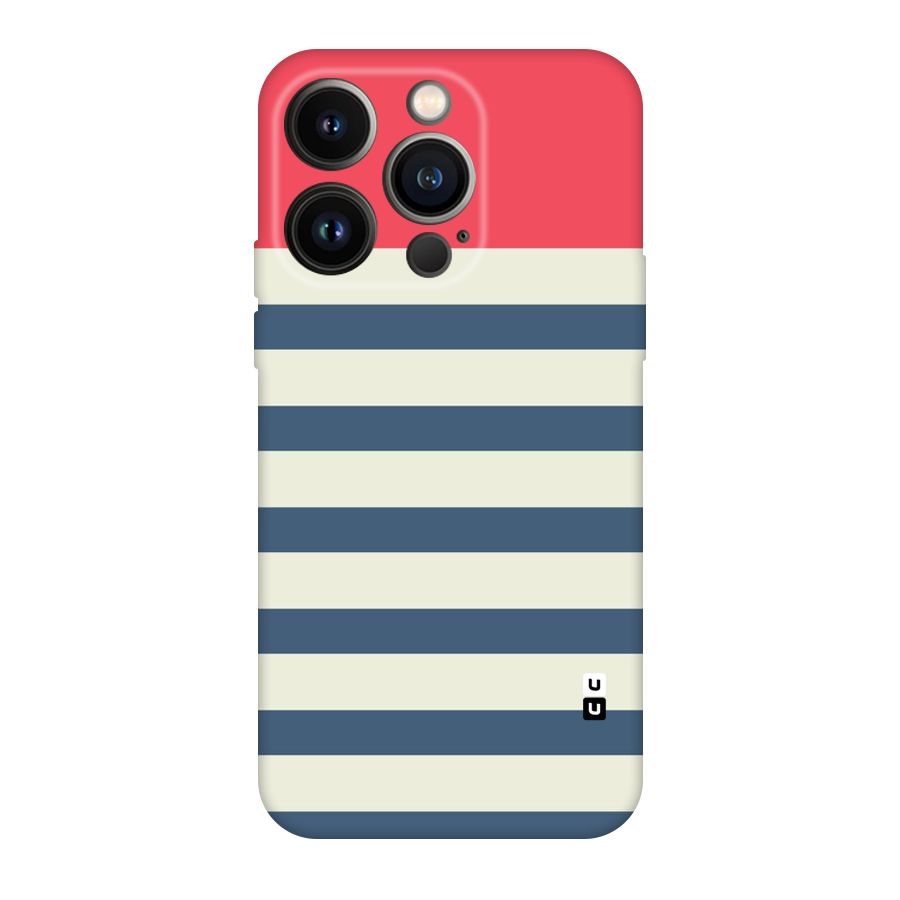 Solid Orange And Stripes Original Polycarbonate Back Case for iPhone 14 Pro