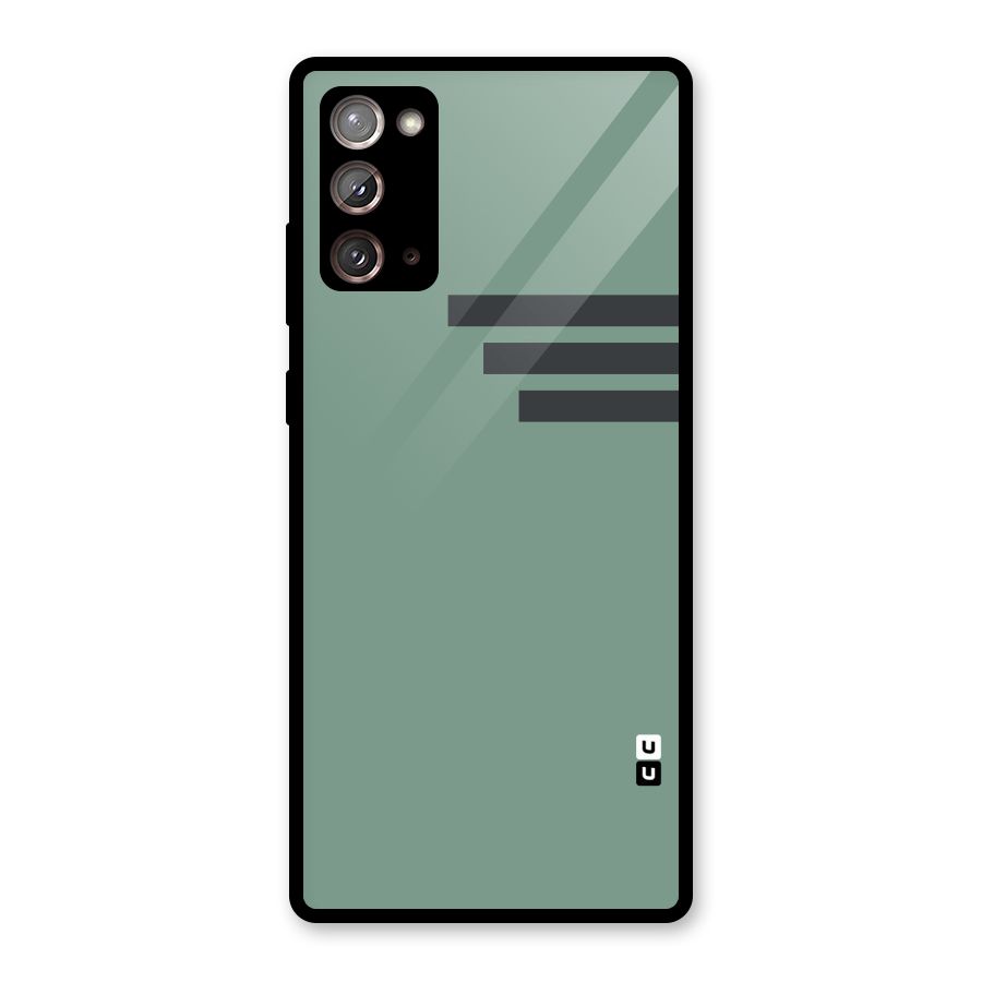 Solid Sports Stripe Glass Back Case for Galaxy Note 20