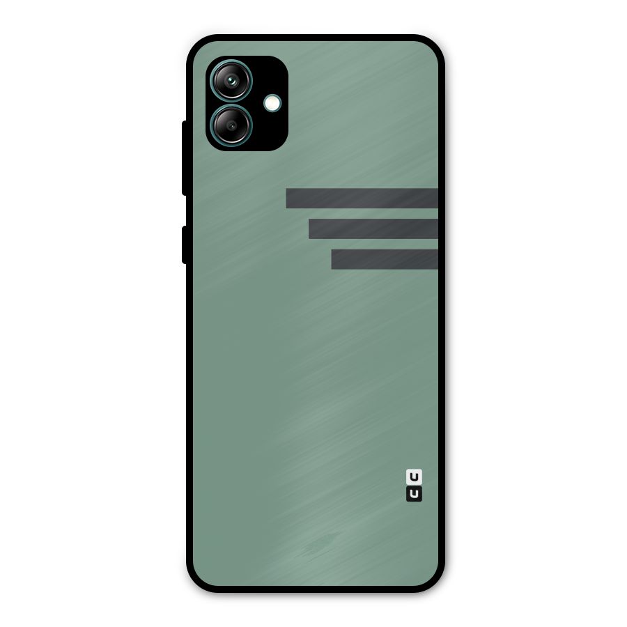 Solid Sports Stripe Metal Back Case for Galaxy A04