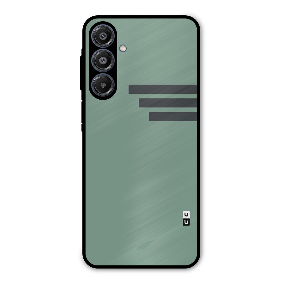 Solid Sports Stripe Metal Back Case for Galaxy A16 5G
