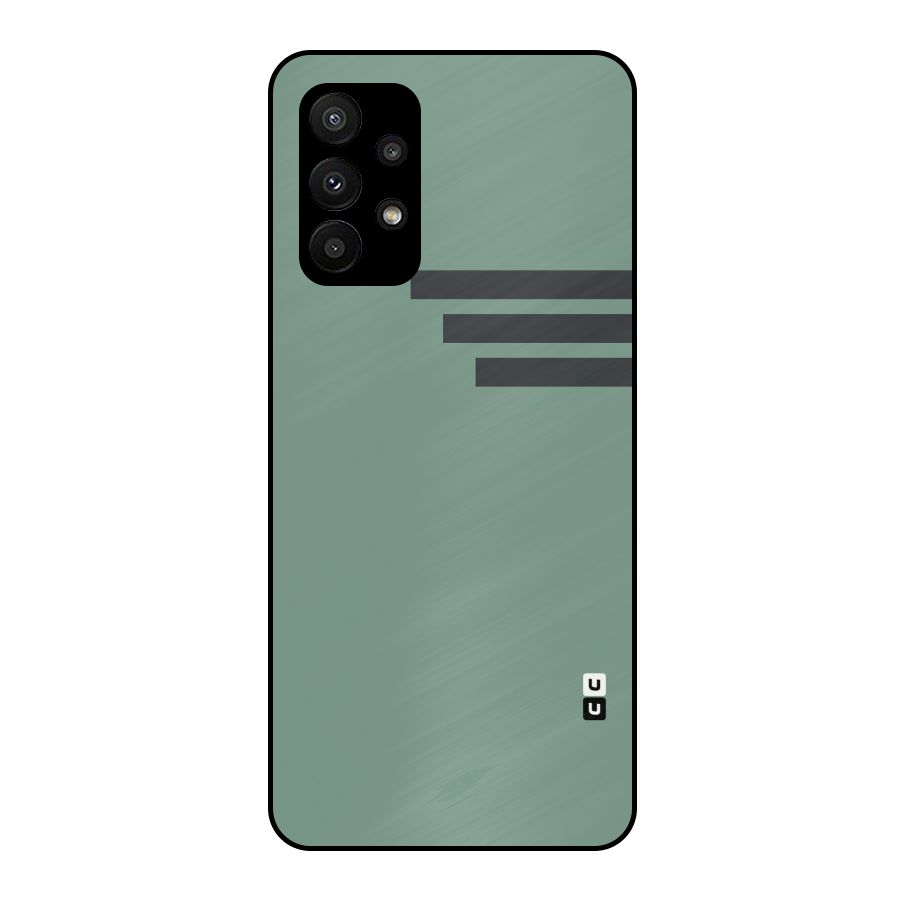 Solid Sports Stripe Metal Back Case for Galaxy A23