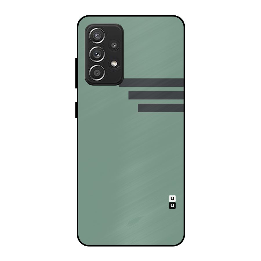Solid Sports Stripe Metal Back Case for Galaxy A52