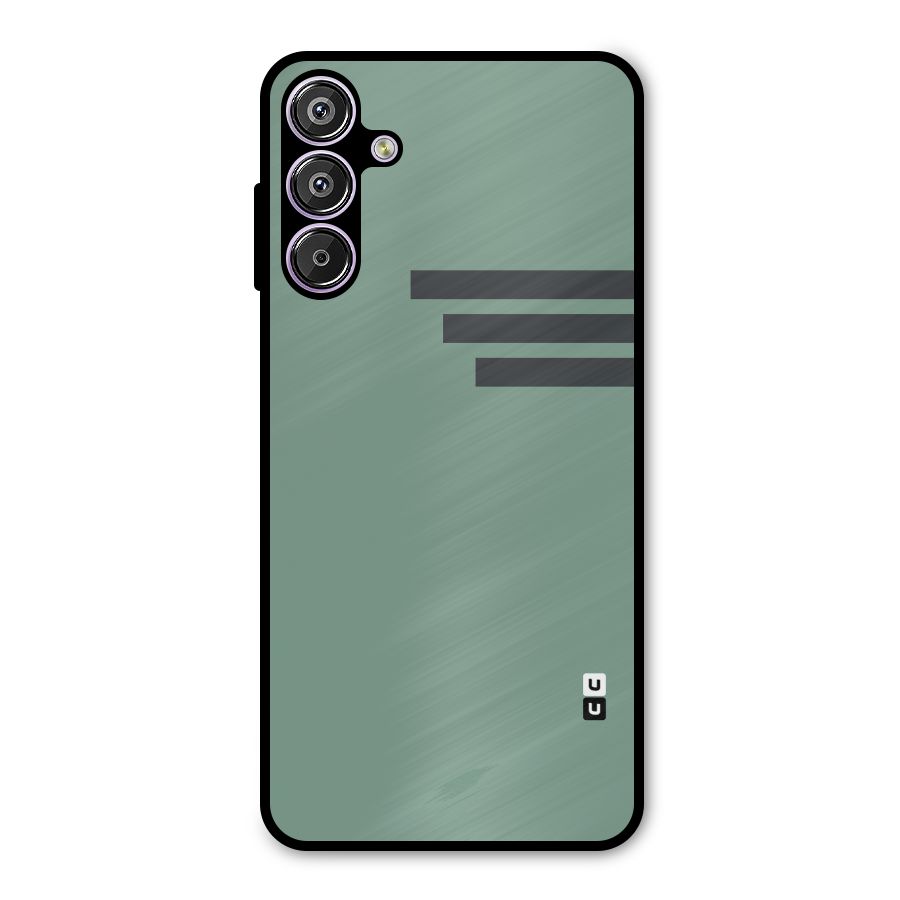 Solid Sports Stripe Metal Back Case for Galaxy F15
