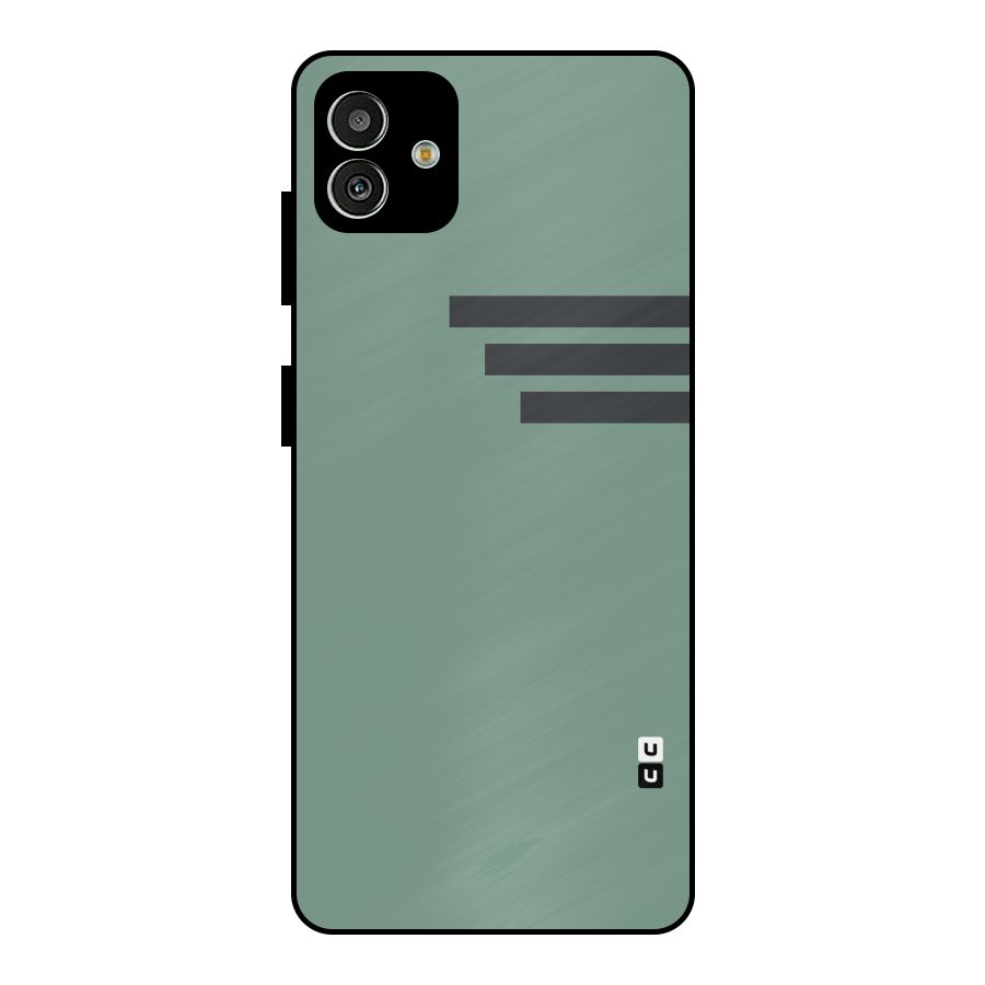 Solid Sports Stripe Metal Back Case for Galaxy M13 5G