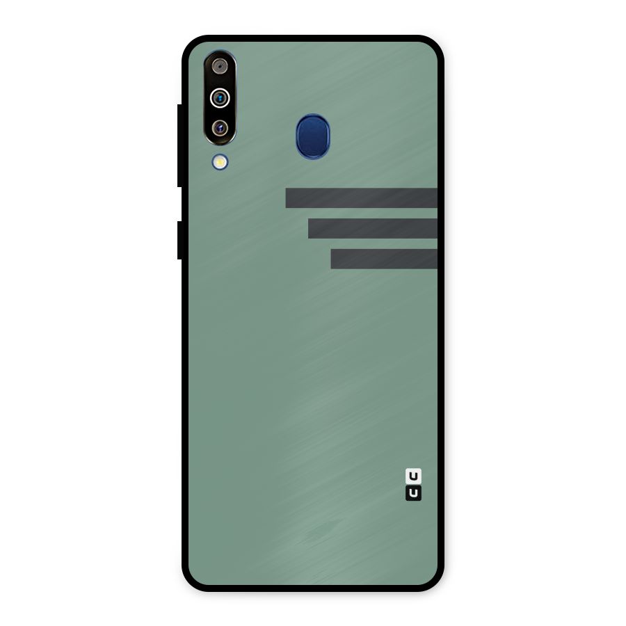 Solid Sports Stripe Metal Back Case for Galaxy M30