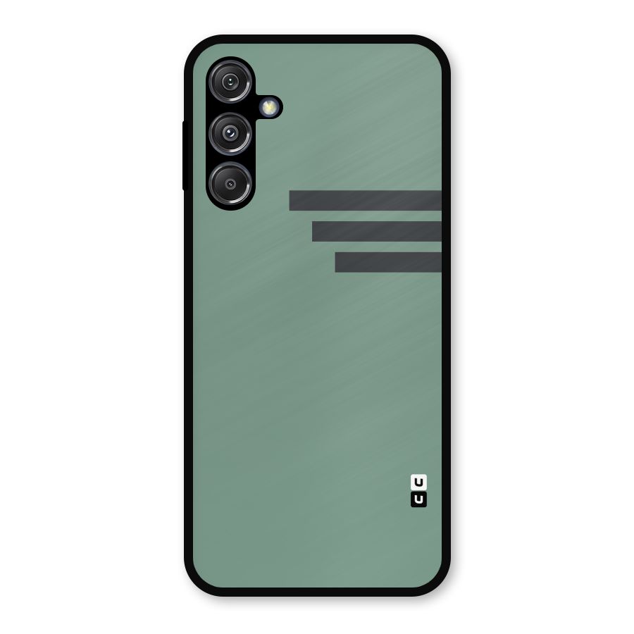 Solid Sports Stripe Metal Back Case for Galaxy M34 5G