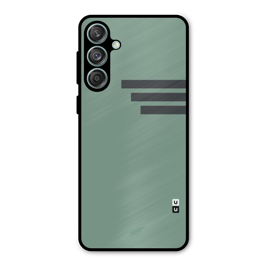 Solid Sports Stripe Metal Back Case for Galaxy M55 5G