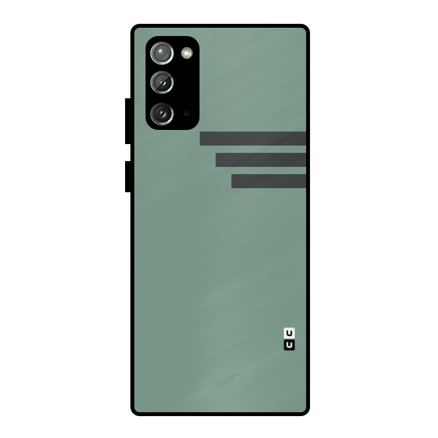 Solid Sports Stripe Metal Back Case for Galaxy Note 20